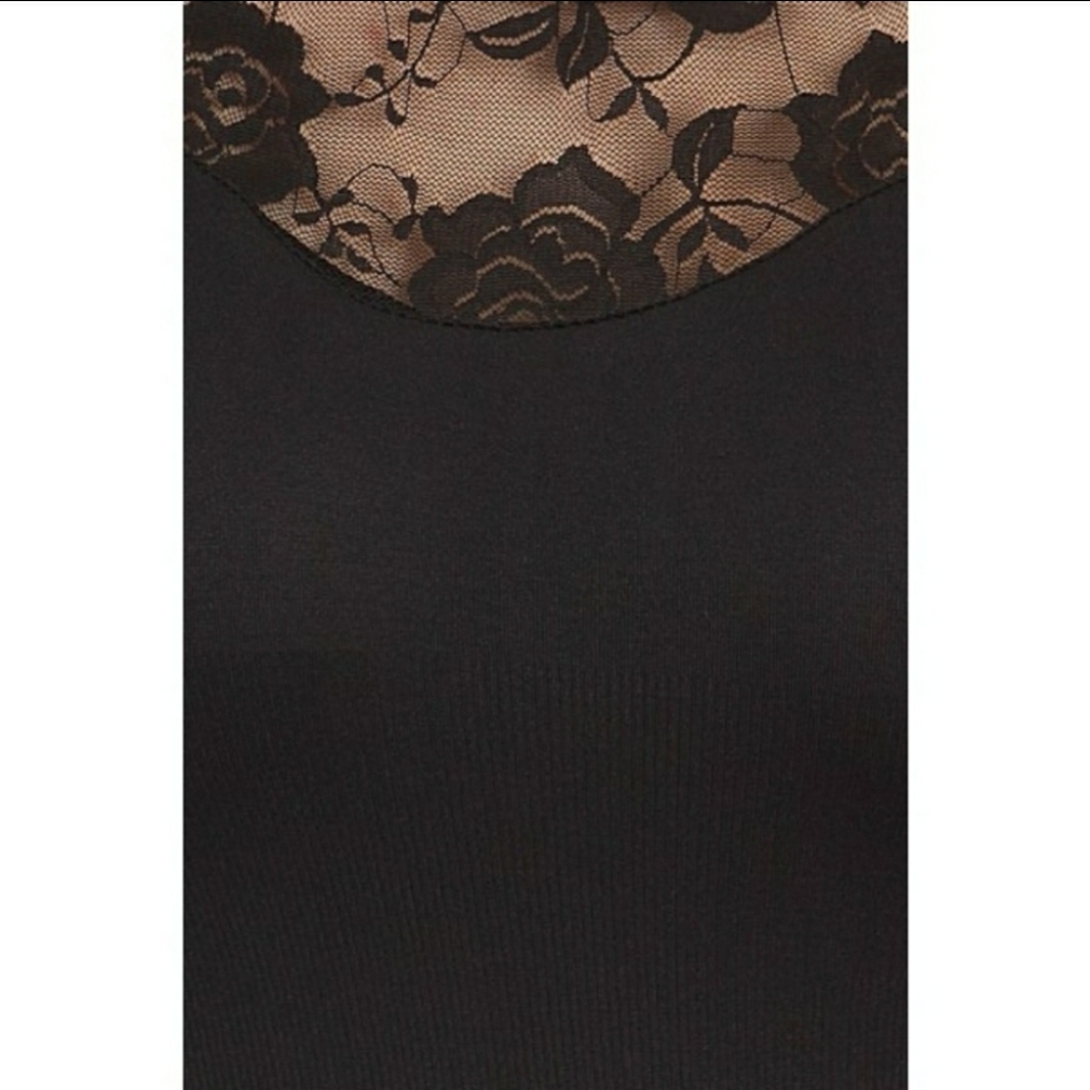 Seamless black lace shirt - Picture 4 of 6